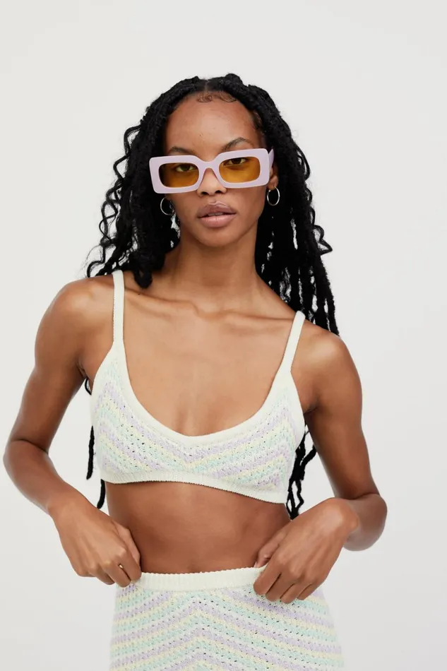 Women Knitwear For Love and Lemons Corinna Bralette Lavender Women Knitwear For Love and Lemons Corinna Bralette Lavender