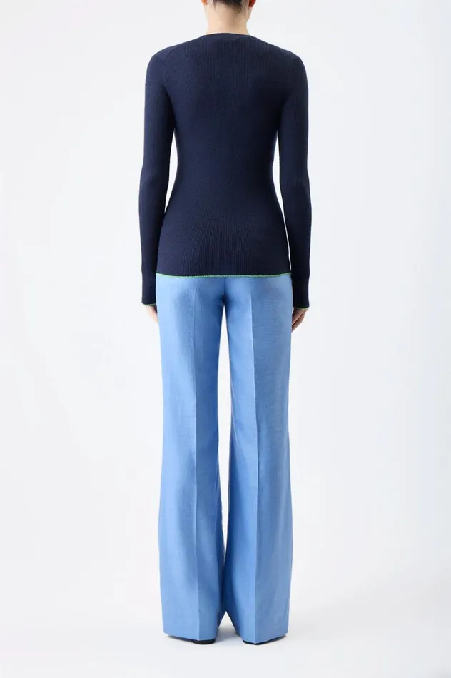 Women Knitwear Gabriela Hearst Addison Knit Cardigan In Navy Cashmere Silk