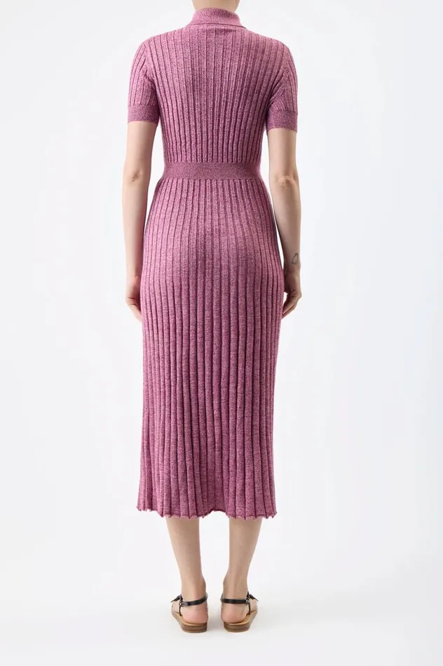 Women Knitwear Gabriela Hearst Avant Knit Dress In Blush Multi Cashmere Silk