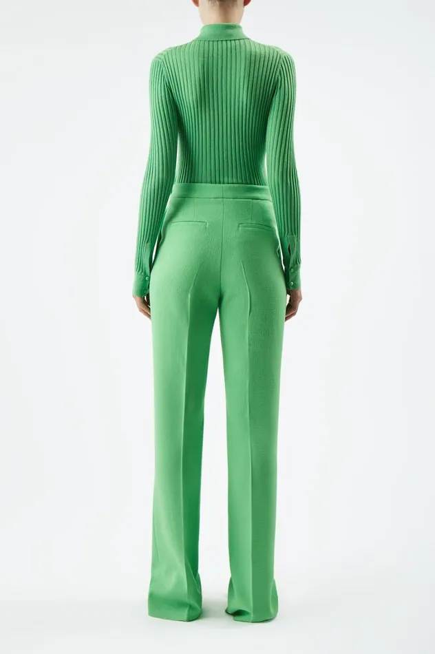 Women Knitwear Gabriela Hearst Cavalieri Knit Shirt In Fluorescent Green Cashmere Silk