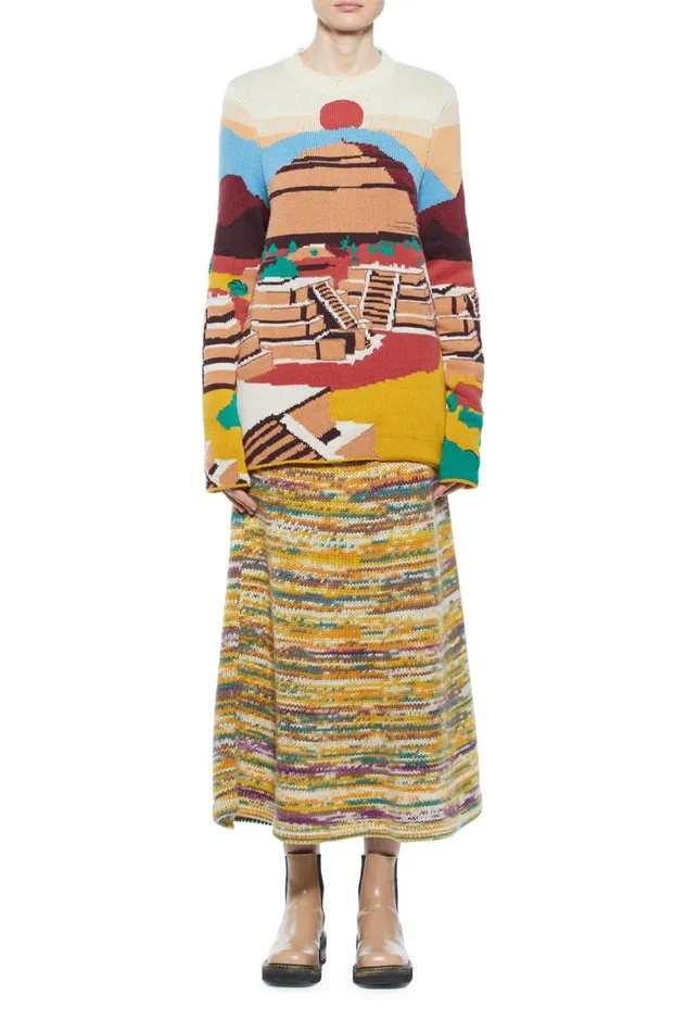Women Knitwear Gabriela Hearst Ines Knit Sweater In Teotihuan Cashmere