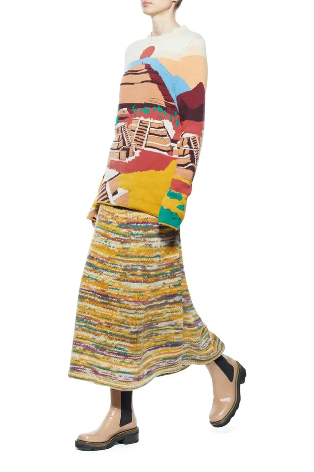 Women Knitwear Gabriela Hearst Ines Knit Sweater In Teotihuan Cashmere