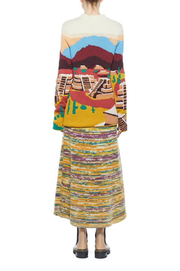 Women Knitwear Gabriela Hearst Ines Knit Sweater In Teotihuan Cashmere