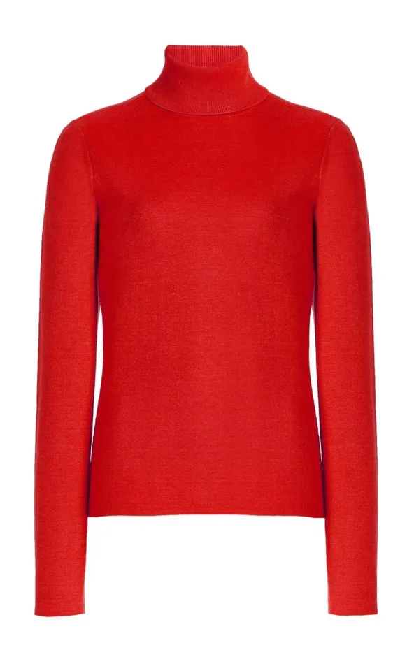 Women Knitwear Gabriela Hearst May Knit Turtleneck In Red Topaz Merino Wool Cashmere