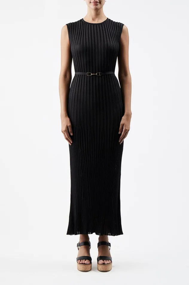 Women Knitwear Gabriela Hearst Meier Knit Dress In Black Silk