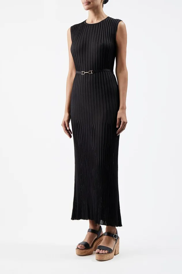 Women Knitwear Gabriela Hearst Meier Knit Dress In Black Silk