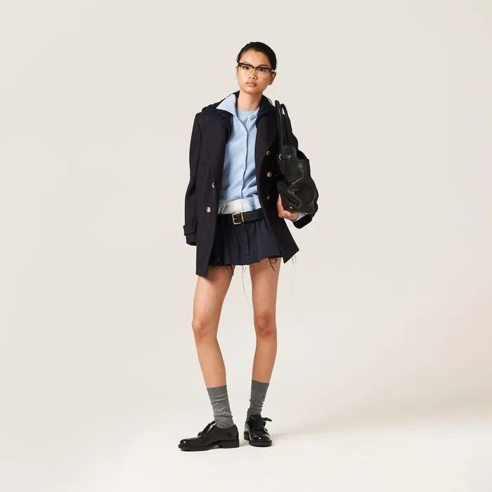 Women Knitwear Miu Miu Cashmere Knit Cardigan Sky Blue Women Knitwear Miu Miu Cashmere Knit Cardigan Sky Blue