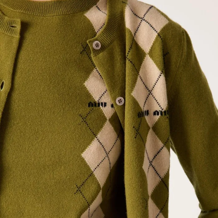 Women Knitwear Miu Miu Cashmere Sweater Fern Women Knitwear Miu Miu Cashmere Sweater Fern