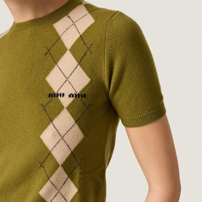 Women Knitwear Miu Miu Cashmere Sweater Fern Women Knitwear Miu Miu Cashmere Sweater Fern