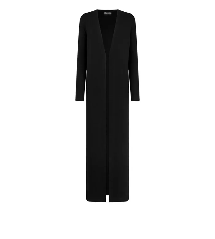 Women Knitwear Tom Ford Cashmere Silk Maxi Cardigan Black