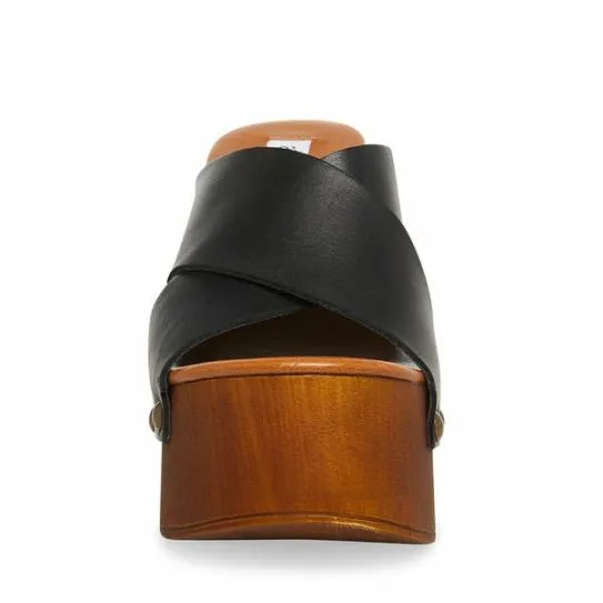 Women LACEY BLACK LEATHER Black Leather Steve Madden Heels Women LACEY BLACK LEATHER Black Leather Steve Madden Heels
