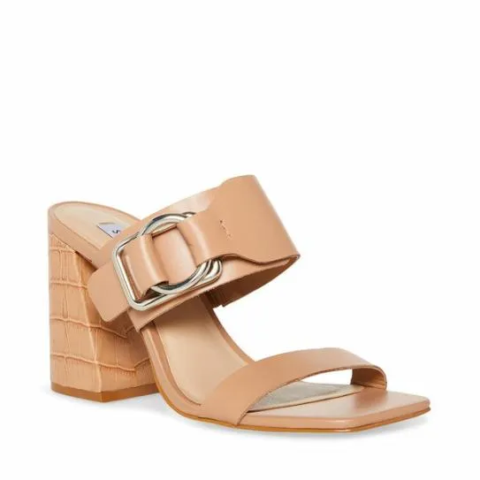 Women LEDA BROWN LEATHER Brown Leather Steve Madden Heels Women LEDA BROWN LEATHER Brown Leather Steve Madden Heels