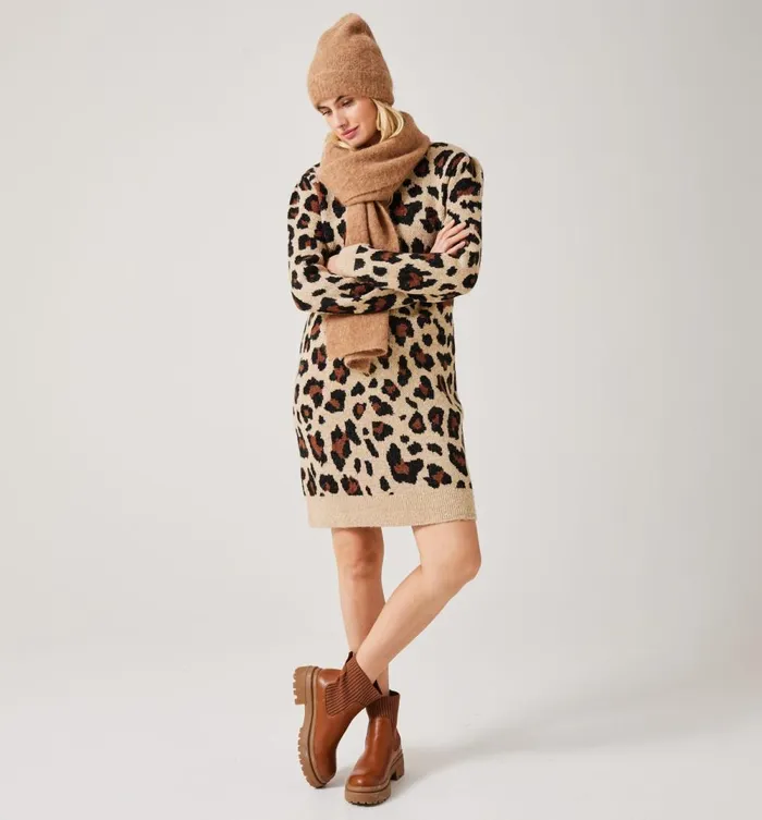 Women Leopard Pattern Jumper Dress 8211 Multicolour Print Promod Dresses Women Leopard Pattern Jumper Dress 8211 Multicolour Print Promod Dresses