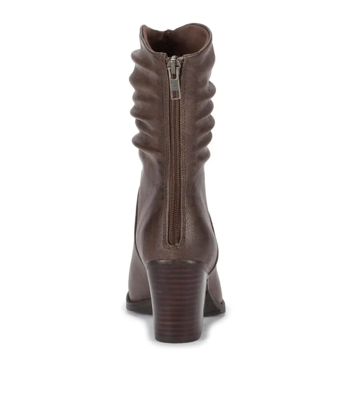 Women Leslie Block Heel Slouch Boot Dark Taupe Baretraps Booties