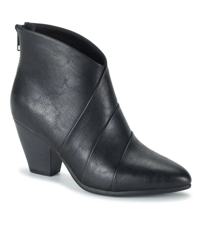 Women Liberty Block Heel Bootie Black Baretraps Booties