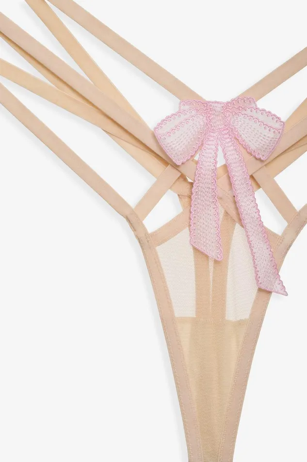 Women Lingerie For Love and Lemons Akeria Thong Panty Pink Women Lingerie For Love and Lemons Akeria Thong Panty Pink