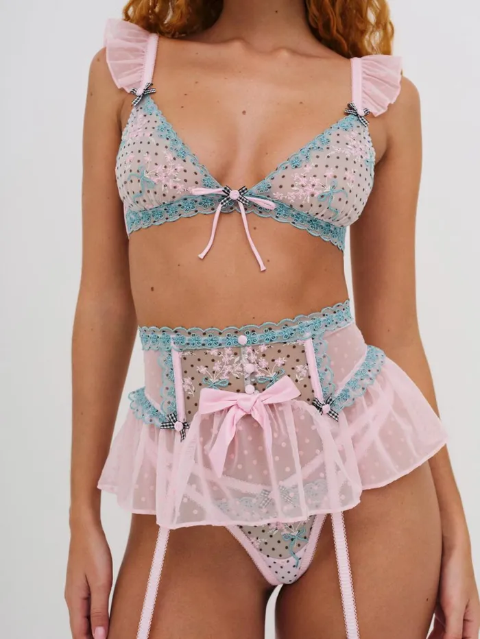 Women Lingerie For Love and Lemons Anya Thong Panty Pink Women Lingerie For Love and Lemons Anya Thong Panty Pink