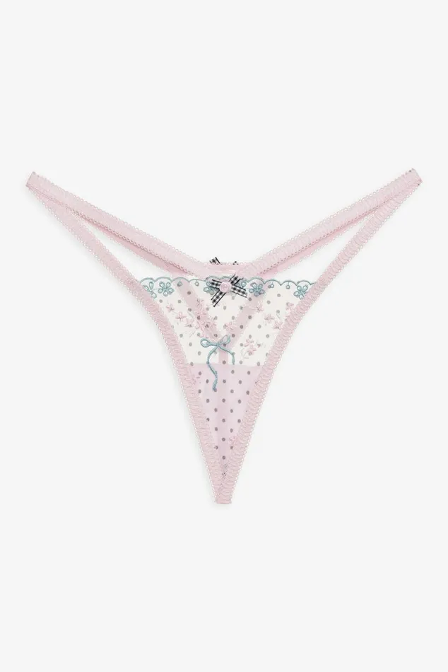 Women Lingerie For Love and Lemons Anya Thong Panty Pink Women Lingerie For Love and Lemons Anya Thong Panty Pink