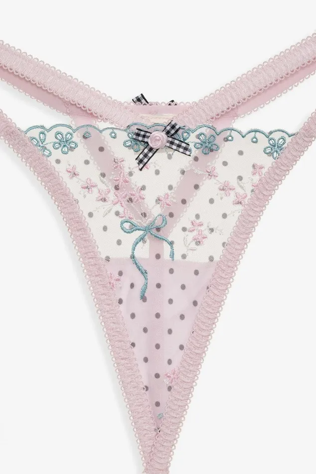 Women Lingerie For Love and Lemons Anya Thong Panty Pink Women Lingerie For Love and Lemons Anya Thong Panty Pink