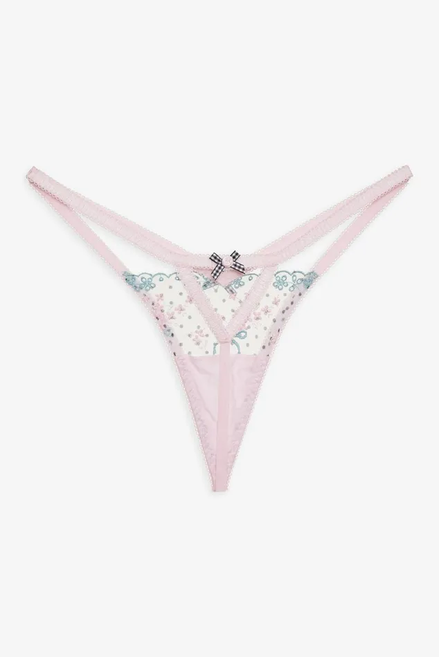 Women Lingerie For Love and Lemons Anya Thong Panty Pink Women Lingerie For Love and Lemons Anya Thong Panty Pink