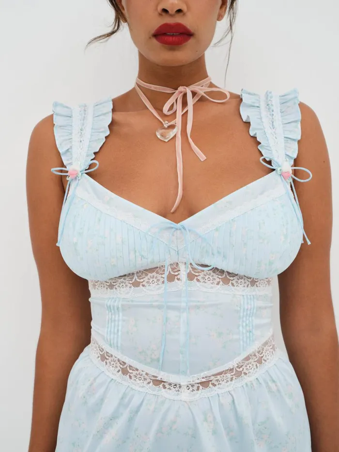 Women Lingerie For Love and Lemons Ellery Slip Dress Blue Women Lingerie For Love and Lemons Ellery Slip Dress Blue