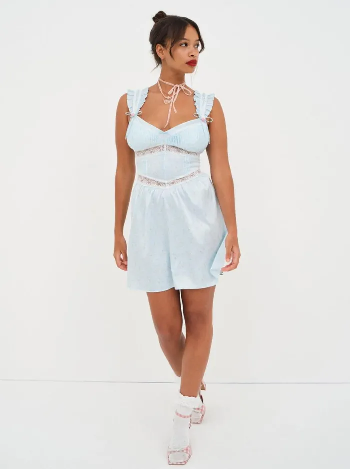Women Lingerie For Love and Lemons Ellery Slip Dress Blue Women Lingerie For Love and Lemons Ellery Slip Dress Blue
