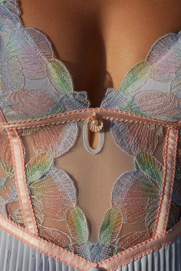 Women Lingerie For Love and Lemons High Tide Slip Dress Blue Women Lingerie For Love and Lemons High Tide Slip Dress Blue