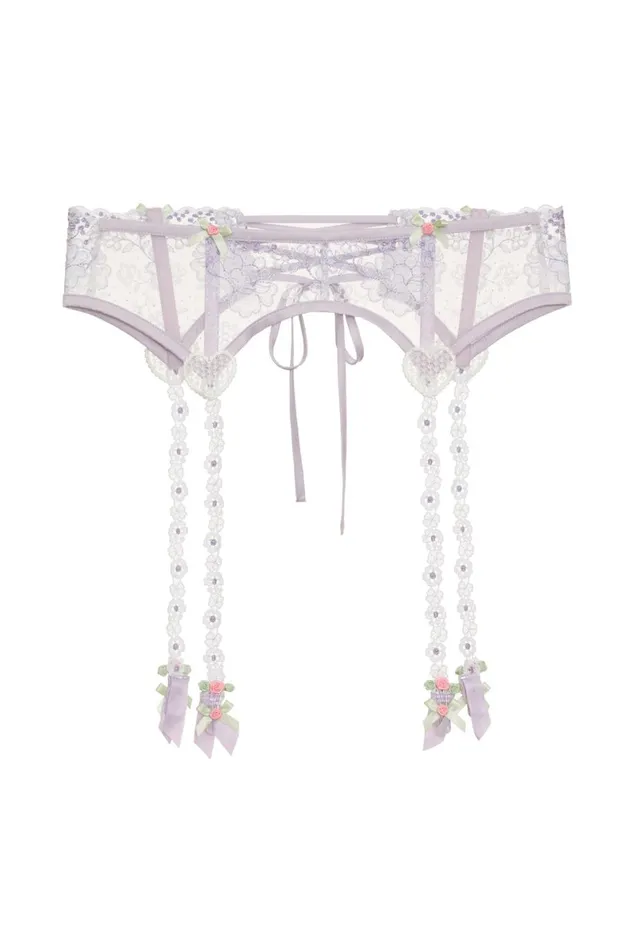 Women Lingerie For Love and Lemons Margaux Garter Belt Purple Women Lingerie For Love and Lemons Margaux Garter Belt Purple