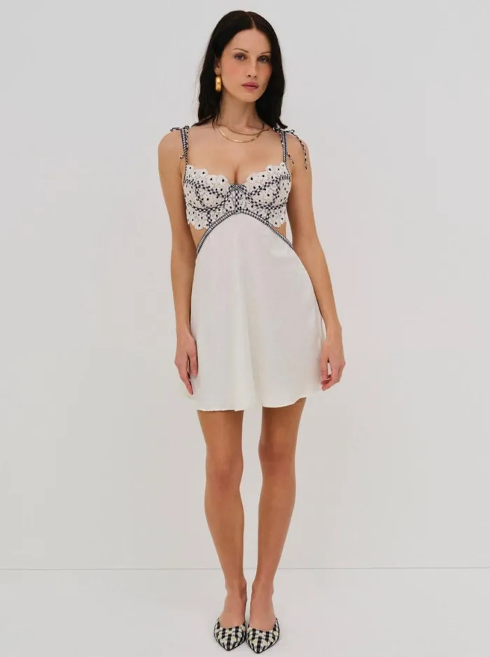 Women Lingerie For Love and Lemons Odette Slip Dress White
