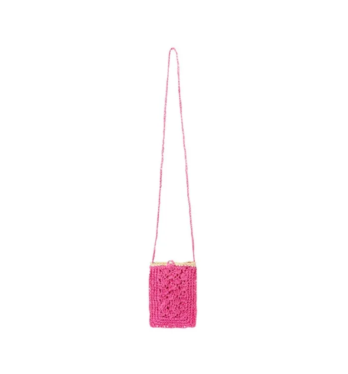 Women Little Raffia Handbag 8211 Pink Promod Bags