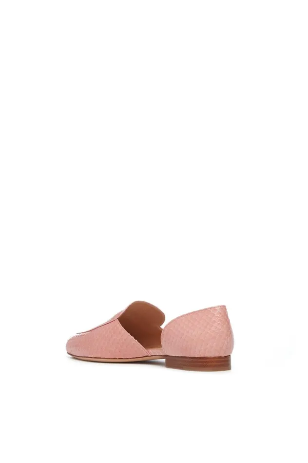 Women Loafers Gabriela Hearst Jax Flat Shoe In Light Pink Snakeskin