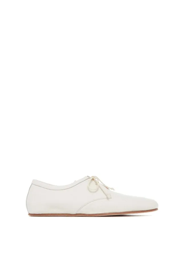 Women Loafers Gabriela Hearst Luca Flat Shoe In Cream Leather