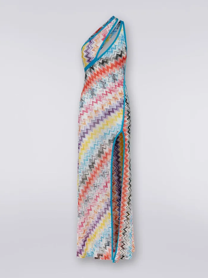 Women Long OneShoulder Cover Up Multicoloured Missoni Beachwear