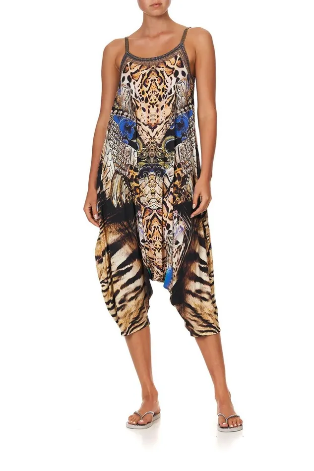 Women Loungewear Camilla Drop Crotch Thin Strap Jumpsuit Dragon Lady