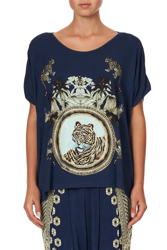 Women Loungewear Camilla Loose Fit Round Neck Tee A Little Past Twilight