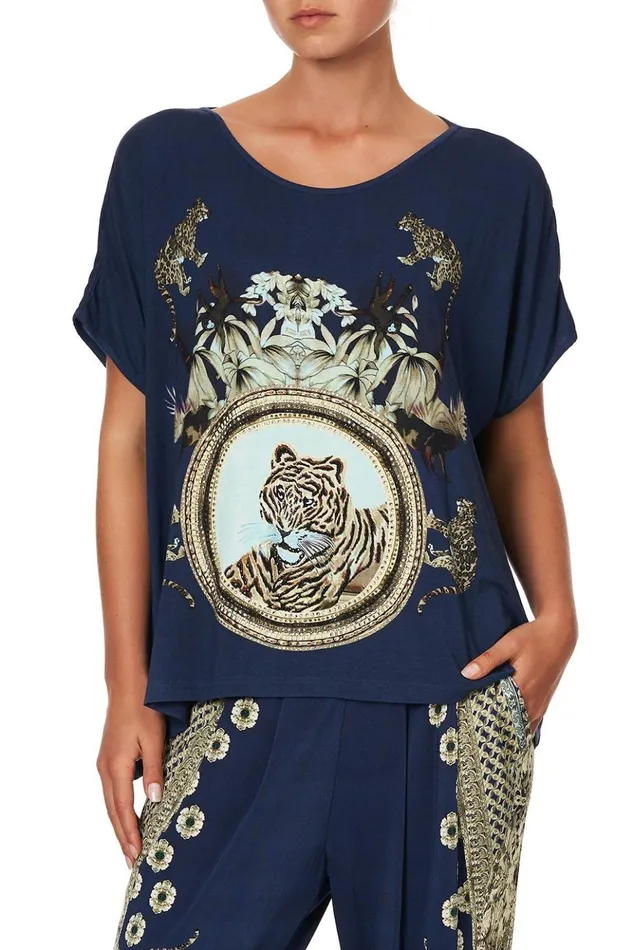 Women Loungewear Camilla Loose Fit Round Neck Tee A Little Past Twilight