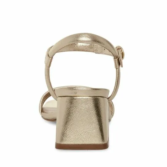 Women LUSTER GOLD LEATHER Gold Leather Steve Madden Sandals Women LUSTER GOLD LEATHER Gold Leather Steve Madden Sandals