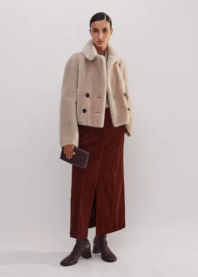 Women Luxe Short Shearling Coat MEEM