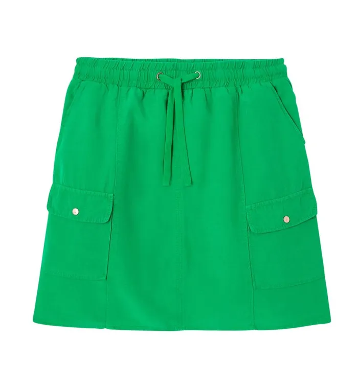 Women Lyocell And Linen Skirt 8211 Green Promod Skirts Women Lyocell And Linen Skirt 8211 Green Promod Skirts