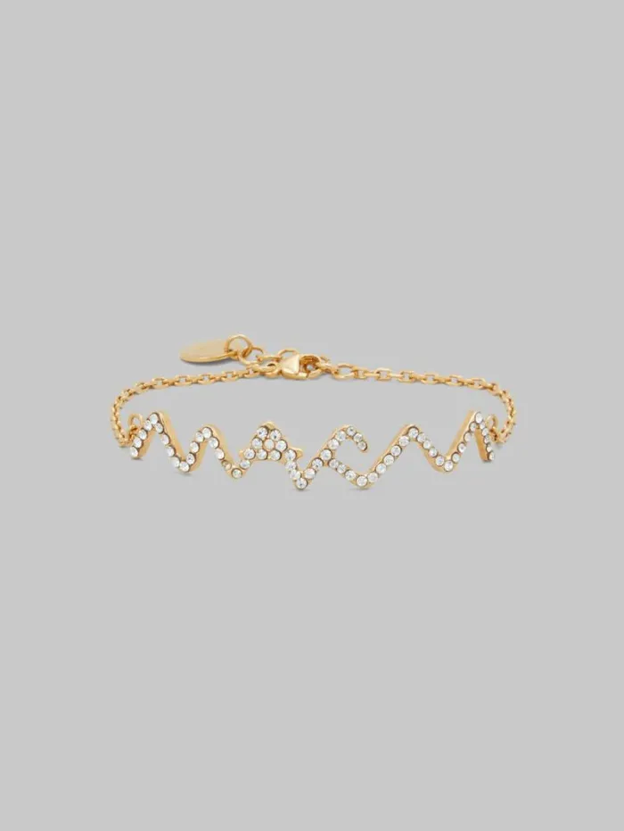 Women Marni Bracelets Chain Bracelet With Marni Symbol And Rhinestone Pav