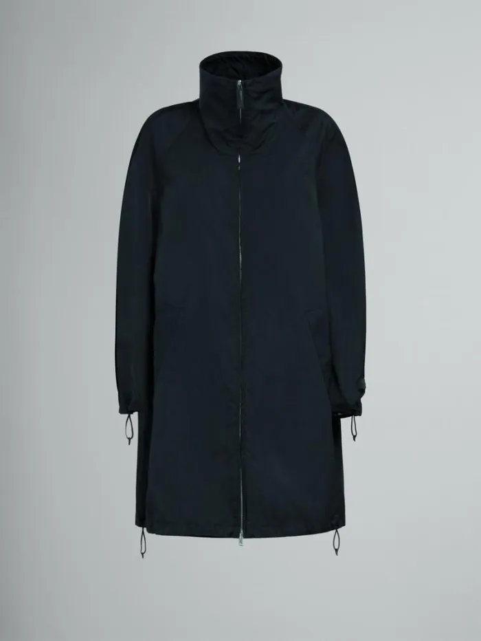 Women Marni Coats and Jackets Black Gathered Taffeta Parka