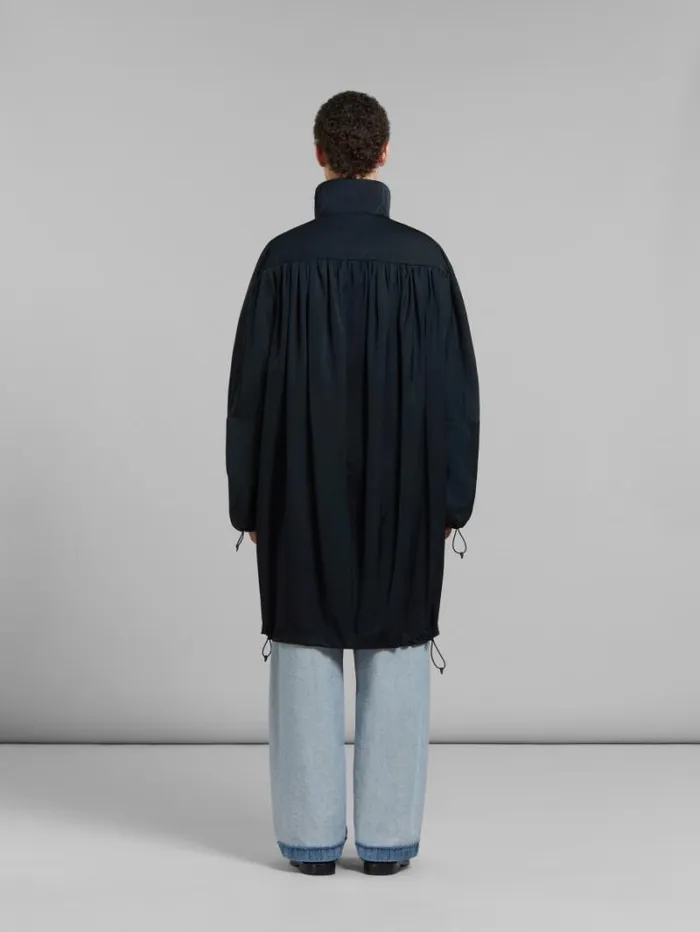 Women Marni Coats and Jackets Black Gathered Taffeta Parka