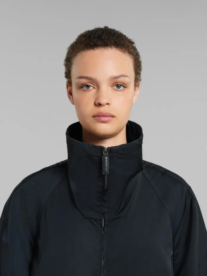 Women Marni Coats and Jackets Black Gathered Taffeta Parka