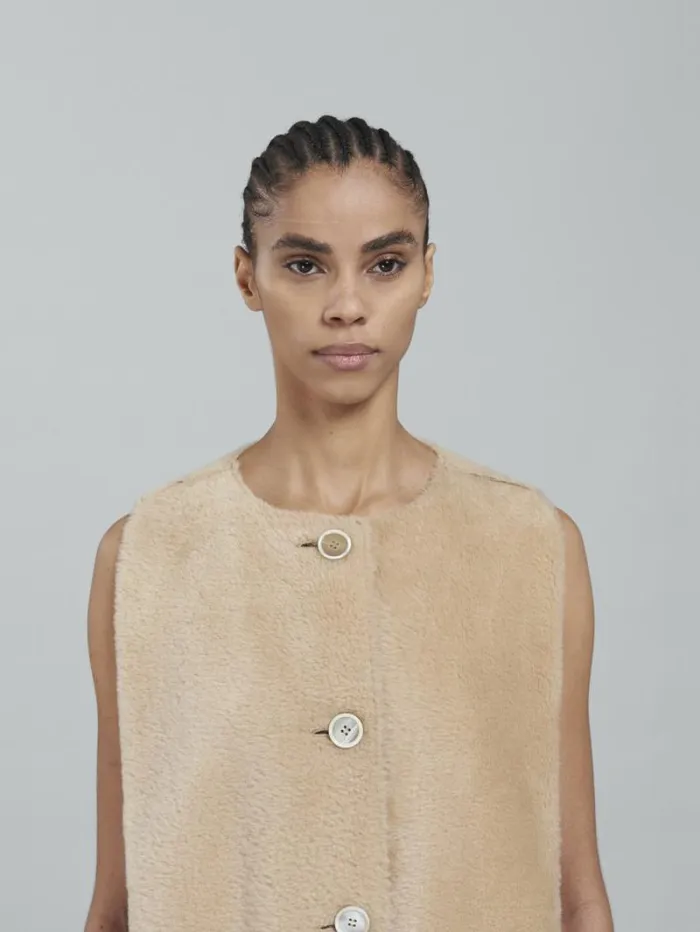 Women Marni Coats and Jackets Reversible Light Merino Velour Vest