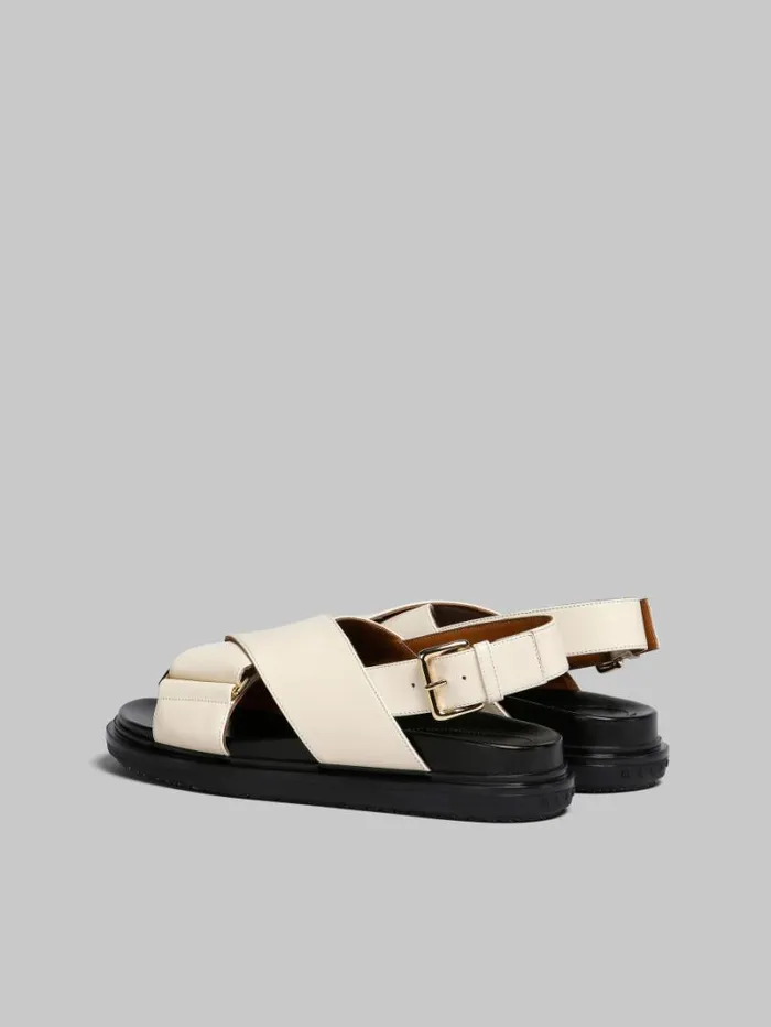 Women Marni Fussbett White Leather Fussbett