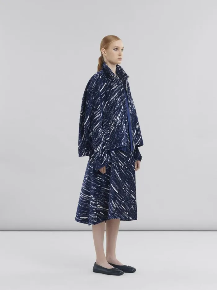Women Marni Knitwear Blue WoolCashmere Cardigan With Marni Mending