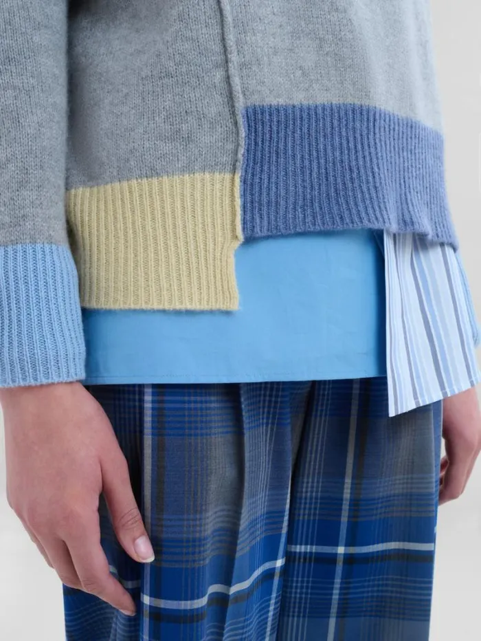Women Marni Knitwear Grey ColourBlock Cashmere Jumper