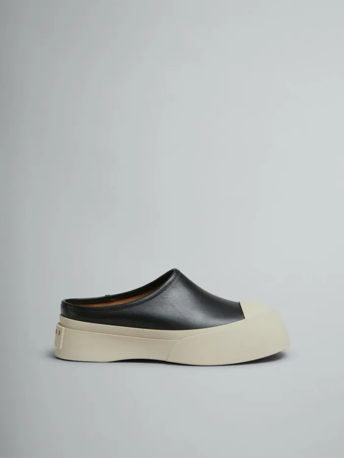 Women Marni Pablo Black Leather Pablo Sabot