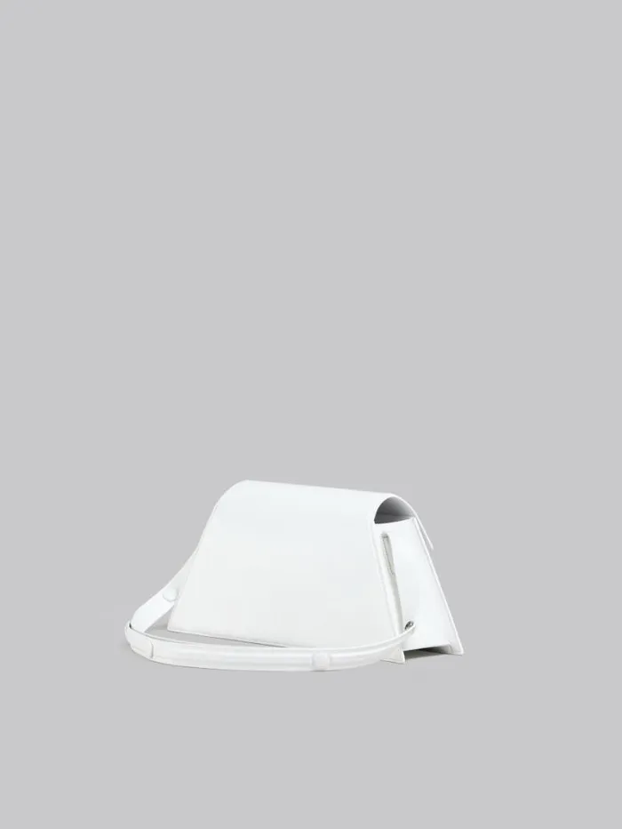 Women Marni Shoulder Bags Medium Trunkoise Bag In Smooth White Leather
