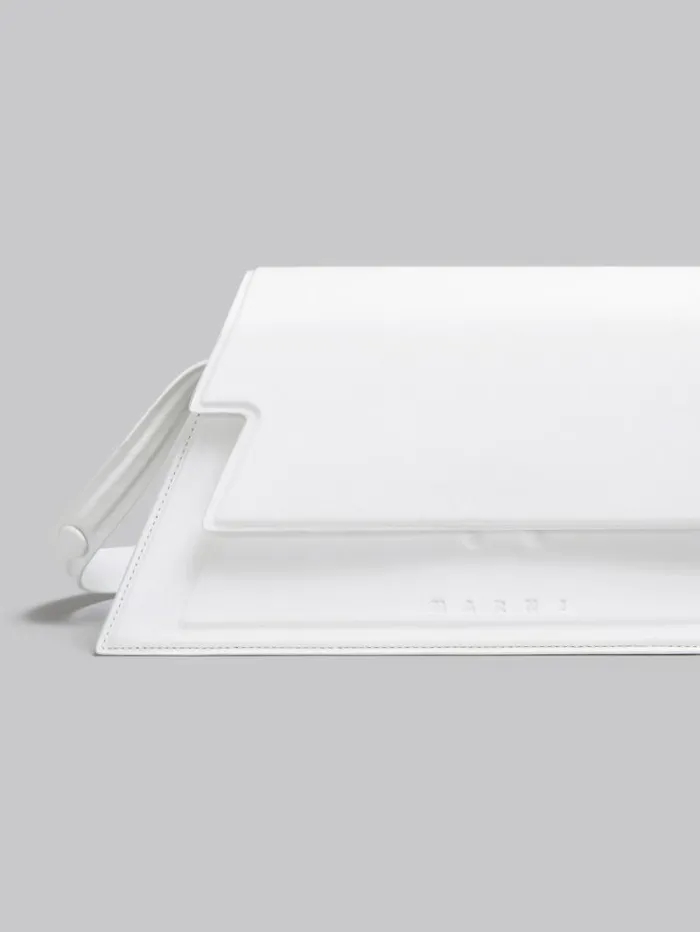 Women Marni Shoulder Bags Medium Trunkoise Bag In Smooth White Leather